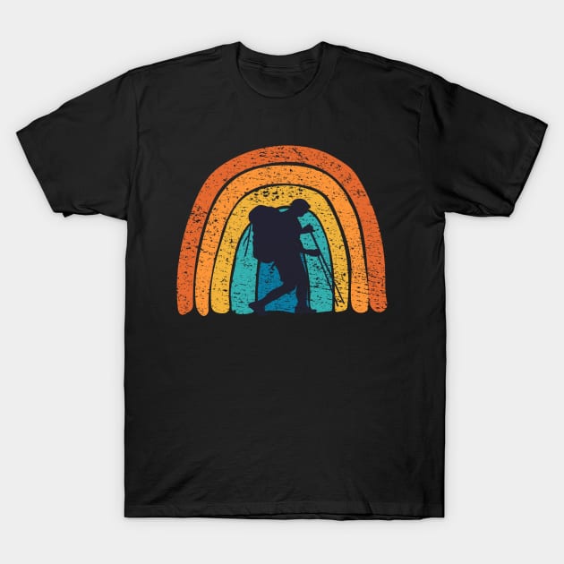 Hiking Hiker Retro T-Shirt by Shiva121